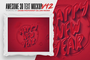 Awesome 3D Text Mockup V12