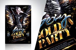 Sexy Golden Party Flyer Template