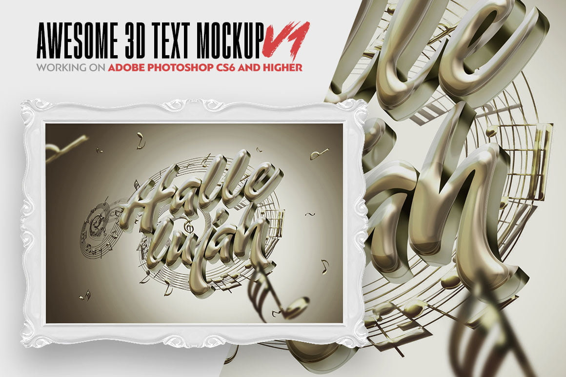 Awesome 3D Text Mockup V1