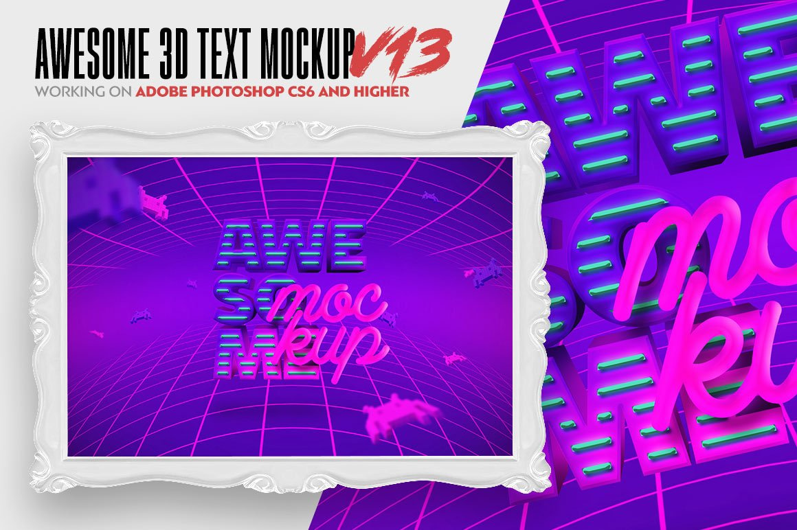 Awesome 3D Text Mockup V13
