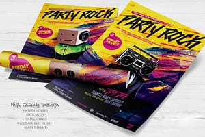 Party Rock Flyer Template