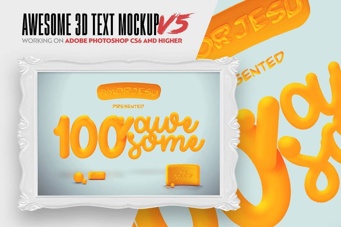 Awesome 3D Text Mockup V5